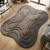 Modern Gray Abstract Hand Tufted Wavy Area Carpet for Living Room, Minimalist Sculpted 6x9 Rugs for Bedroom, Irregular 5x7 6x8 7x10 8x10 Rug