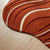Modern Burnt Orange Ivory Irregular Hand Tufted Wool Area Rugs for Living Room, Handmade Abstract Amoeba Shape High Low 8x10 Rug for Bedroom