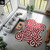 Hand Tufted Rugs Off White Red Colorful Abstract Wavy 8x10 Area Rugs for Living Room, Irregular Amoeba Shape 6x9 Rugs for Bedroom, 5x7 Rugs