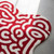 Hand Tufted Rugs Off White Red Colorful Abstract Wavy 8x10 Area Rugs for Living Room, Irregular Amoeba Shape 6x9 Rugs for Bedroom, 5x7 Rugs