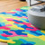 Modern Colorful Scalloped Hand Tufted Irregular Abstract Wool 8x10 Area Rugs for Living Room, Handmade Multicolor Nursery 6x9 Rug, Rugs 8x10
