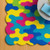 Modern Colorful Scalloped Hand Tufted Irregular Abstract Wool 8x10 Area Rugs for Living Room, Handmade Multicolor Nursery 6x9 Rug, Rugs 8x10