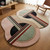 Irregular Black Pink Colorful Striped Hand Tufted Wool Rugs for Living Room, Modern Minimalist Designer Sculpted 8x10 Area Rugs for Bedroom