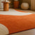 Irregular Orange Cream Modern Organic Wave Pattern Abstract Hand Tufted Rugs for Bedroom, Handmade 6x9 Rug for Living Room, Orange Area Rugs