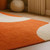 Irregular Orange Cream Modern Organic Wave Pattern Abstract Hand Tufted Rugs for Bedroom, Handmade 6x9 Rug for Living Room, Orange Area Rugs