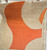 Irregular Orange Cream Modern Organic Wave Pattern Abstract Hand Tufted Rugs for Bedroom, Handmade 6x9 Rug for Living Room, Orange Area Rugs