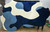 Modern Navy Sky Ivory Irregular Hand Tufted Blue 5x7 Wool Area Rug for Living Room, Abstract Blue Rugs for Kids Room, Contemporary Rugs 8x10
