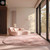 Blush Pink Hand-Tufted Modern Rugs 8x10 for Living Room, Minimalist Abstract Wool 5x7 Area Rugs for Dining Room, Handmade 6x9 7x10 9x12 Rugs