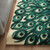 Beige Teal Green Peacock Art Hand Tufted Wool 8x10 Area Rug for Living Room, Bird Feather Abstract Rugs for Kidsroom, Custom Size Floor Rugs