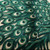 Beige Teal Green Peacock Art Hand Tufted Wool 8x10 Area Rug for Living Room, Bird Feather Abstract Rugs for Kidsroom, Custom Size Floor Rugs