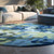 Colorful Abstract Hand Tufted Round Rugs for Living Room, Modern Abstract Camouflage Pattern Round Rug – Hand-Tufted Wool Area Rug, 5x5 Rugs