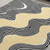 Hand Tufted Wool Area Rug – Black, Yellow, & Ivory Wavy Geometric Design