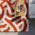 Modern Ivory Orange Abstract Hand Tufted Wool 9x12 Area Rugs for Living Room, Handmade Geometric 6x9 Rugs for Bedroom, 5x7 8x10 Area Rugs