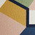 Modern Multicolor Geometric Hand Tufted Wool 9x12 Area Rug for Living Room, Mustard Navy Pink Abstract Scalloped Edge 6x9 Rugs for Kids Room