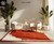 Burnt Orange Wool Rug, Scalloped Edge, Hand Tufted, 6x9 8x10 Area Rug