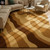 Abstract Beige Brown Earth Tone Wavy Hand Tufted Wool Rug for Living Room, Modern 8x10 Bedroom Rug, Handmade 5X7 5X8 6x9 8X10 9x12 Area Rugs