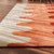 Hand Tufted Wool Area Rug, Ripple Edge Gradient, Burnt Orange and White