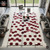Deep Wine Ivory Hexagon Hand Tufted Wool 8x10 Area Rugs for Living Room