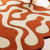 Modern Ivory Burnt Orange Scalloped Hand Tufted Wool 8x10 Area Rugs for Living Room, Handmade Abstract Amoeba Shape 3D 9x12 Rugs for Bedroom