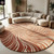 Modern Off White Terracotta Hand Tufted Round Wool 7x7 8x8 Rugs for Living Room, Abstract Organic Wave Pattern Sculpted 3D Rug for Bedroom