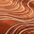 Modern Burnt Orange White Hand Tufted Wavy Round Wool 6x6 Rugs for Living Room, Abstract Wave Pattern Sculpted Custom Bedroom 7x7 8x8 Rugs
