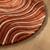 Modern Burnt Orange White Hand Tufted Wavy Round Wool 6x6 Rugs for Living Room, Abstract Wave Pattern Sculpted Custom Bedroom 7x7 8x8 Rugs