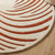 Modern Minimalist Burnt Orange White Spiral Design Hand Tufted Round Wool 6x6 Rugs for Living Room, Abstract Custom Circular Bedroom 7x7 Rug
