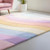Modern Abstract Rainbow Design Hand Tufted Wool 8x10 Area Rug for Living Room, Handmade Colorful Wave Pattern 5x8 6x9 Rugs, Custom 9x12 Rugs