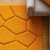 Hand-Tufted Wool Area Rug, Modern Geometric Design, Sunburst Orange