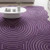 Hand Tufted Purple Wool Rug, Modern Abstract Circle Design