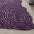 Hand Tufted Purple Wool Rug, Modern Abstract Circle Design