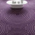 Hand Tufted Purple Wool Rug, Modern Abstract Circle Design