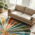 Modern Retro Colorful Circular Striped Hand Tufted Wool 6x6 Rugs for Living Room, Round Sunburst Mid-Century Round Carpet, Custom Round Rugs