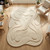 Modern Minimalist Ivory 3D Abstract Hand Tufted Wool 5x7 Area Rugs for Living Room, Neutral Sculpted 6x9 Carpet for Bedroom, Organic 5x8 Rug