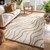 Modern Hand Tufted Off White with Yellow Wave Pattern 8x10 Area Rug for Living Room, Abstract Waves Handmade 4x6 5x7 5x8 6x9 Rug for Bedroom