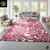 Modern Pink Ivory Hand Tufted Floral Area Rugs for Living Room, Flower Pattern Rugs 9x12