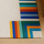 Hand Tufted Ivory Area Rug, Rainbow Striped Border, Modern Playful Rug