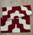 Hand Tufted Wool Area Rug, Burnt Orange and Cream Wavy Design