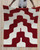 Hand Tufted Wool Area Rug, Burnt Orange and Cream Wavy Design