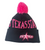 Pink and Black Beanie Pom