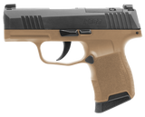 Sig Sauer 3659CTXR3P P365X  Micro-Compact Frame 9mm Luger 10+1 3.10" Steel Barrel, Optic Ready/Serrated Slide, Coyote Tan Stainless Steel Frame w/Accessory Rail, Polymer Grip                          