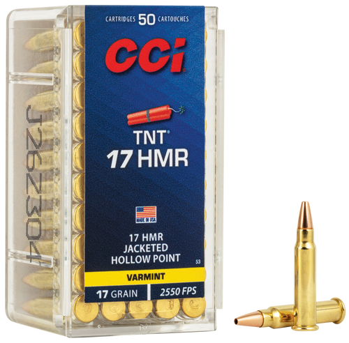 CCI TNT 17 HMR 17gr Jacketed Hollow Point Ammo - 50 Rounds