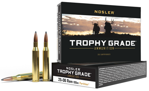 Nosler Trophy Grade 25-06 Rem 100gr Partition Ammo 20rd Box