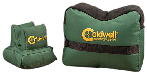 Caldwell 939333 DeadShot Shooting Bag Combo Prefilled Dark Green 600D Polyester Includes Front and Rear Bags                                                                                            