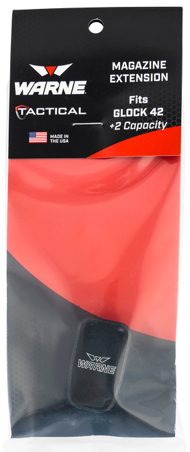 Warne MEG422BLK Glock 42 Magazine Extension +2 Rounds Black
