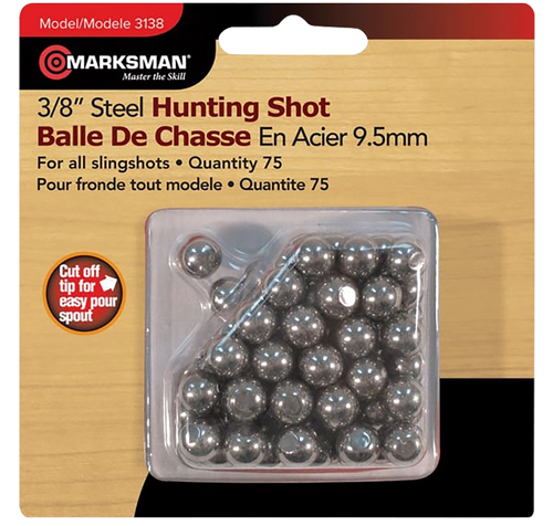 Marksman 3138 Steel Slingshot Ammo 3/8" - 250 Count Box