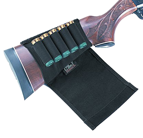 Uncle Mike's 88492 Buttstock Shell Holder  Black Nylon 5rd Shotgun                                                                                                                                      