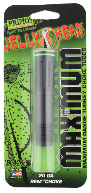 Primos 69403 JellyHead Maximum  Remington Rem Choke 20 Gauge Turkey Ported Steel Black-T Coating                                                                                                        