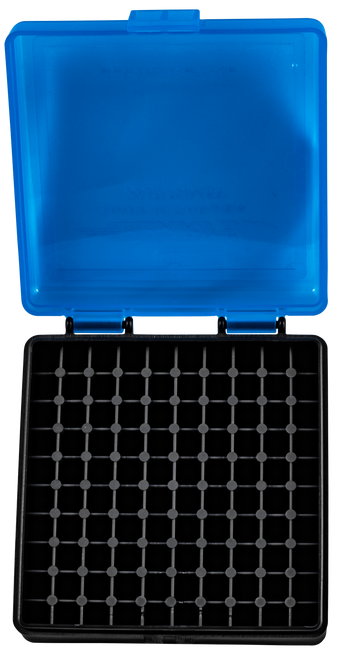Berry's 83500 Ammo Box 22LR Blue/Black Polypropylene 100 Round