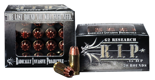 G2 Research R.I.P. 45 ACP 162gr Fracturing Hollow Point Ammo